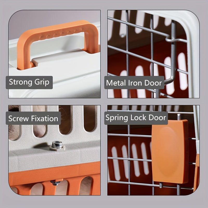 Pet Cage Kennel Hard Edge, Suitable For Air/road Trips, Suitable For Dogs/cats Weighing Up To 23 Pounds