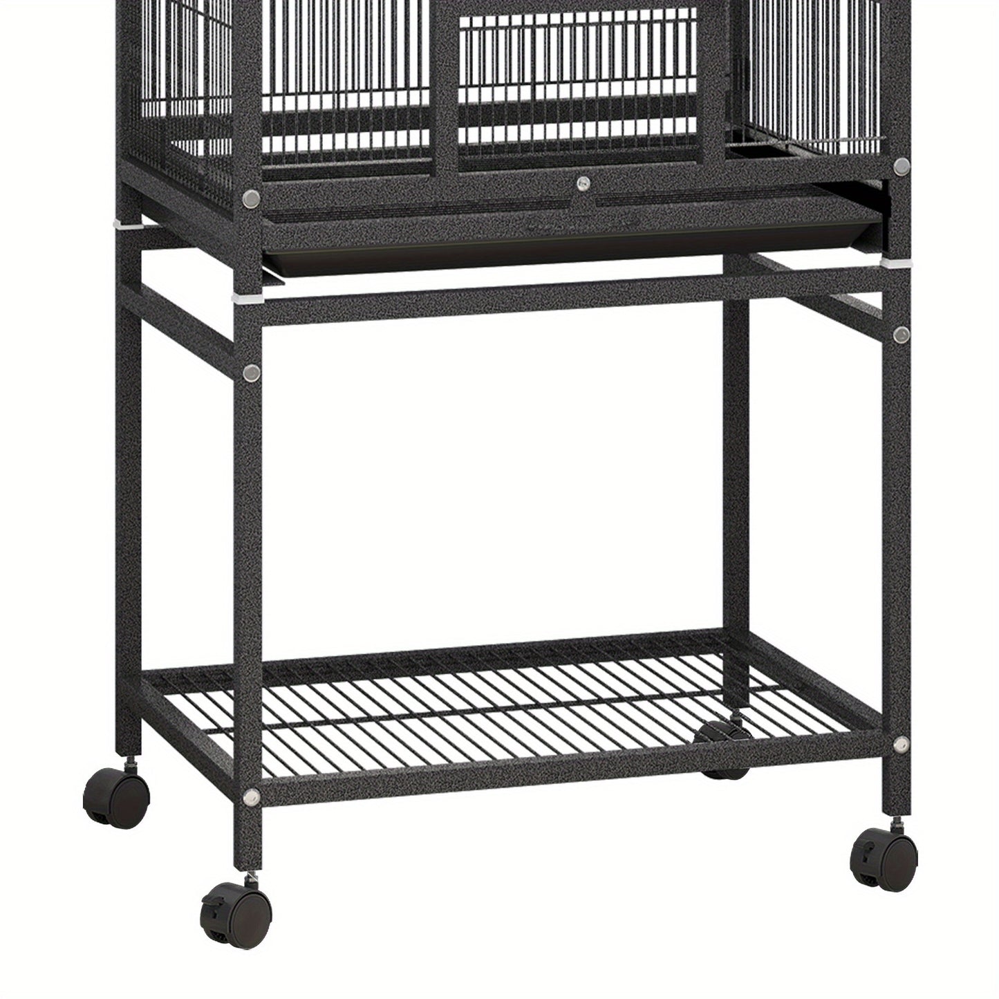 1pc YINTATECH Metal Large Bird Cage for Parrot, Cockatiel, Parakeet, Pigeon - 53" Durable Metal Pet Cage with 4 Feeders, 2 Perches, 2 Safe Door Locks - Suitable for Small and Medium Birds - No Electricity Needed