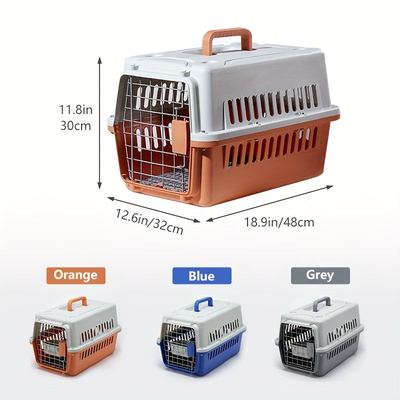 Pet Cage Kennel Hard Edge, Suitable For Air/road Trips, Suitable For Dogs/cats Weighing Up To 23 Pounds