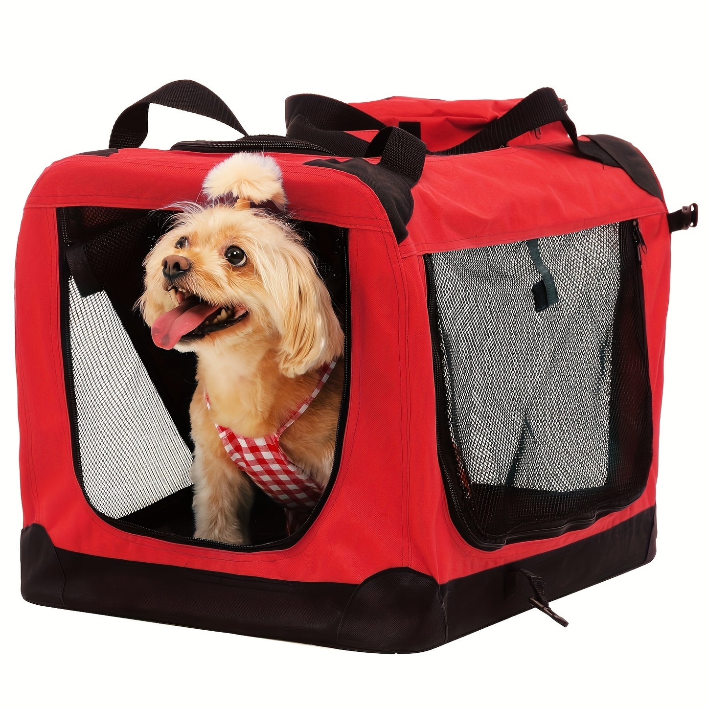 1pc Outdoor Travel Pet Cage, Portable Pet Bag, Portable Car Folding Pet Bag, Cats & Dogs Universal