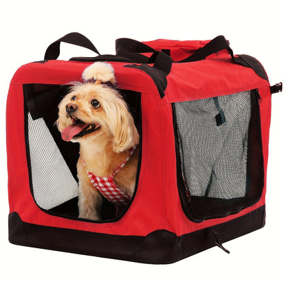 1pc Outdoor Travel Pet Cage, Portable Pet Bag, Portable Car Folding Pet Bag, Cats & Dogs Universal